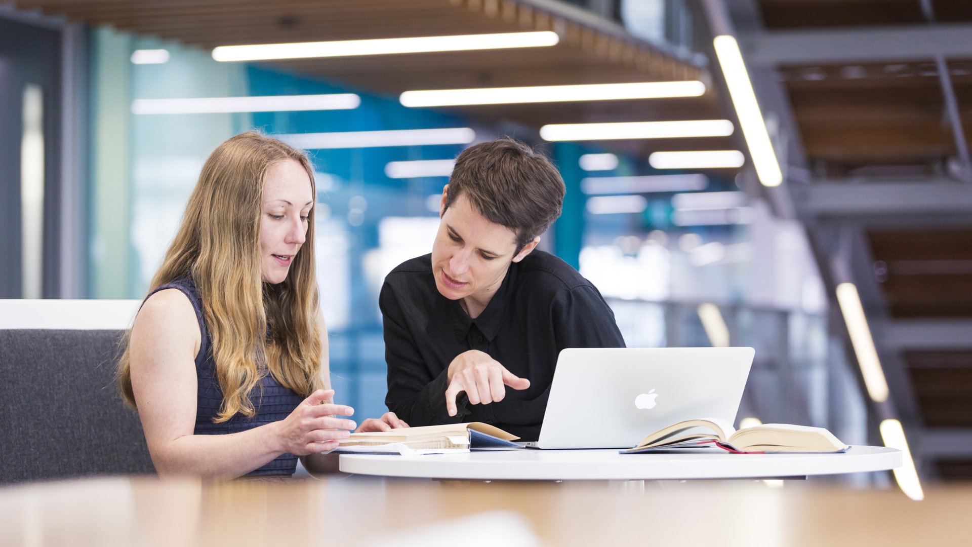 Students studying