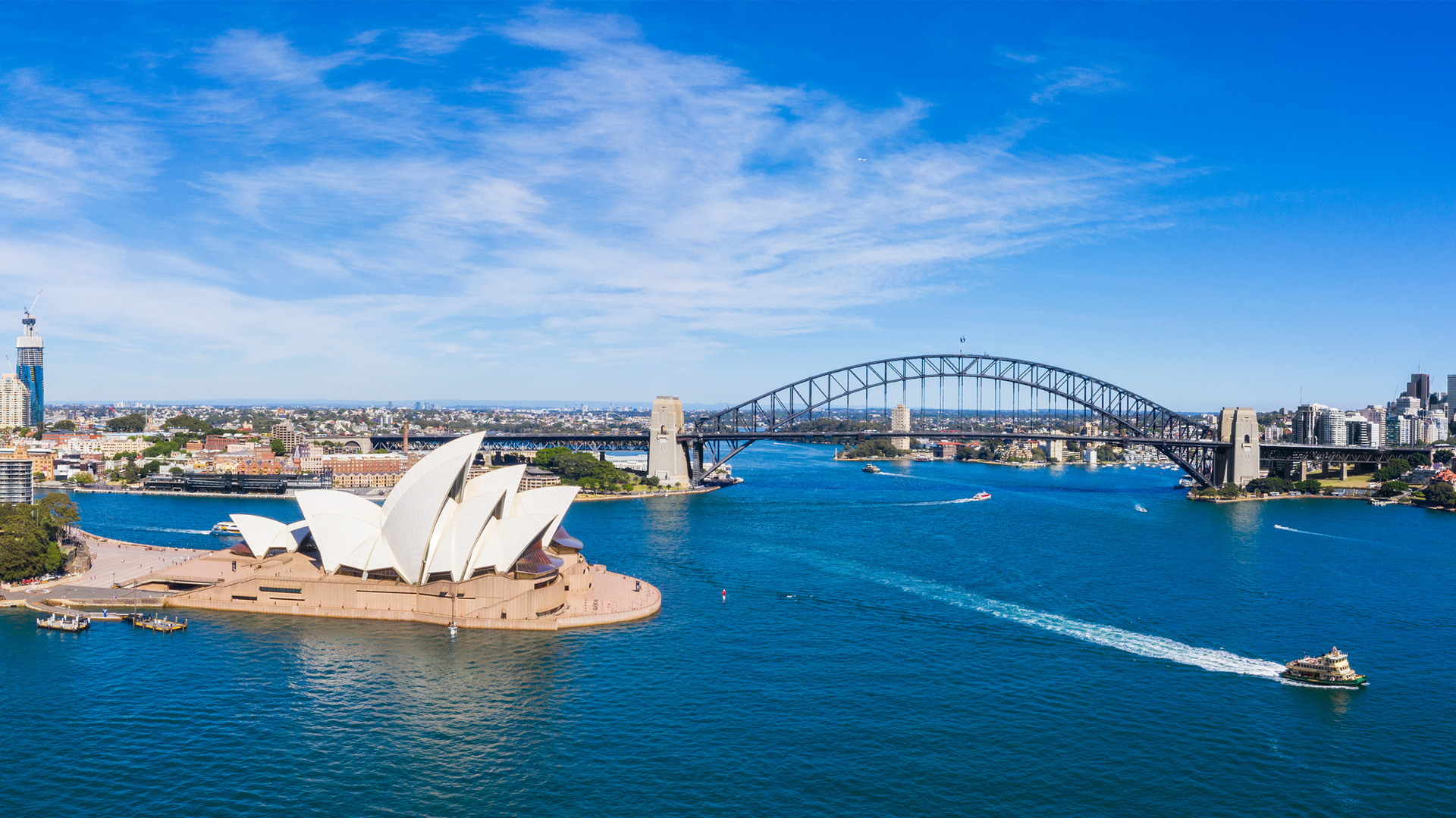 Aerial view of Sydney Harbour